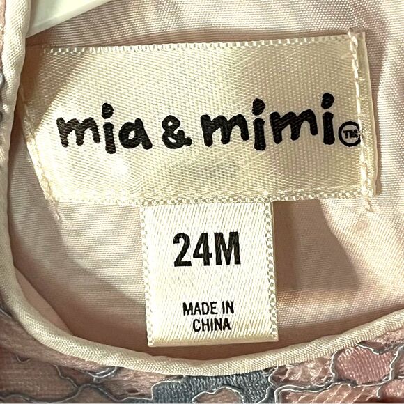 Mia & Mimi Infant Baby Adorable Pink and Blue Lace Dress with Bloomers NEW! - Picture 15 of 16